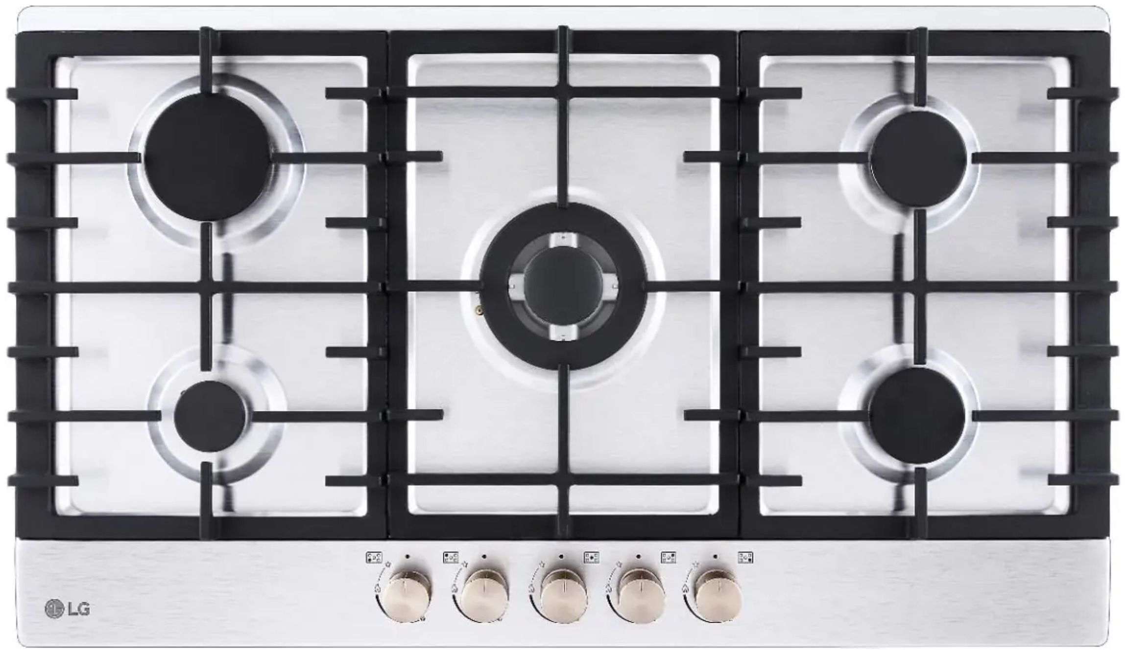 LG CG5Z3626S - 5 Burners - Built-In Cookers - Silver