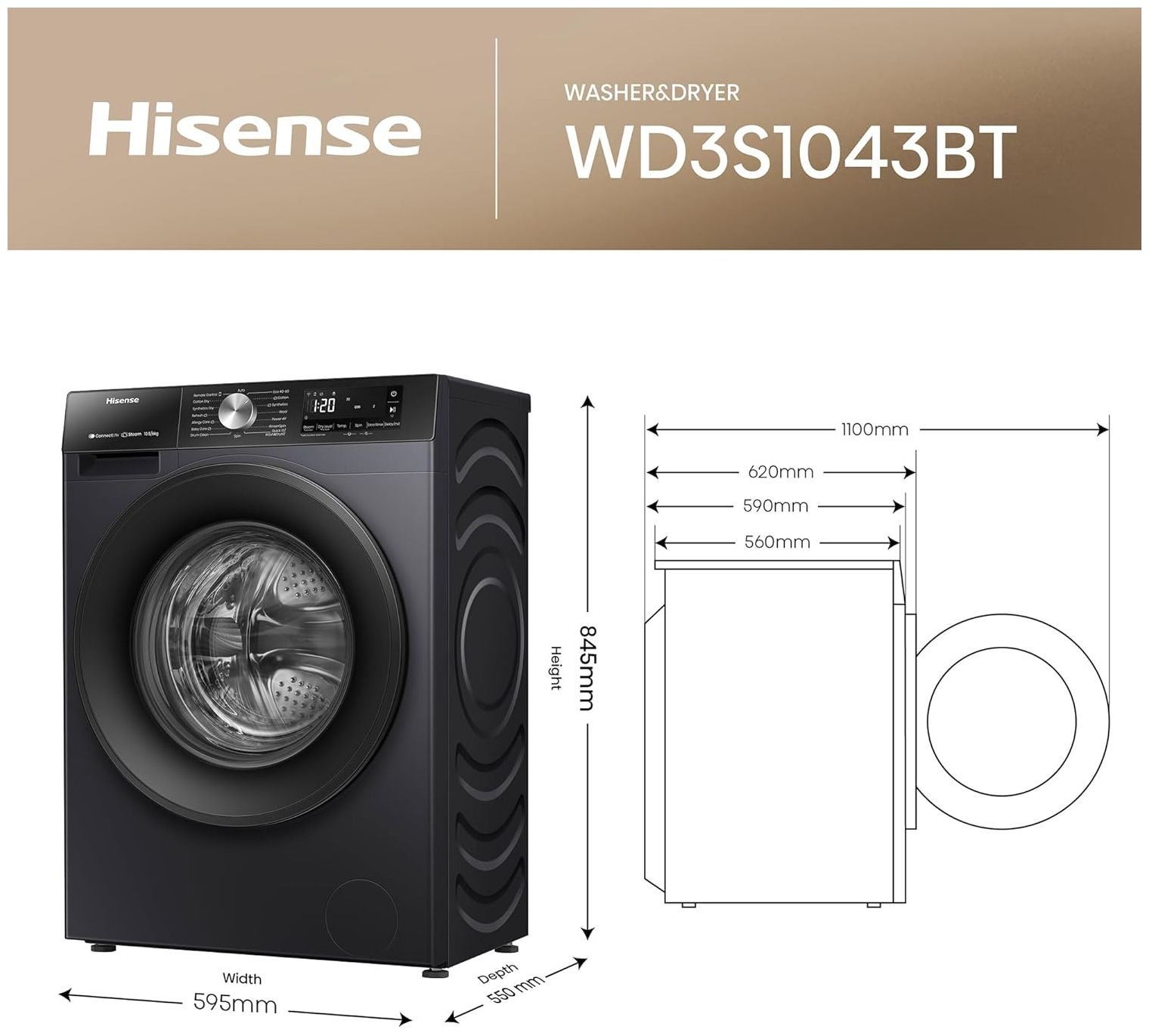 Hisense WD3S1043BT