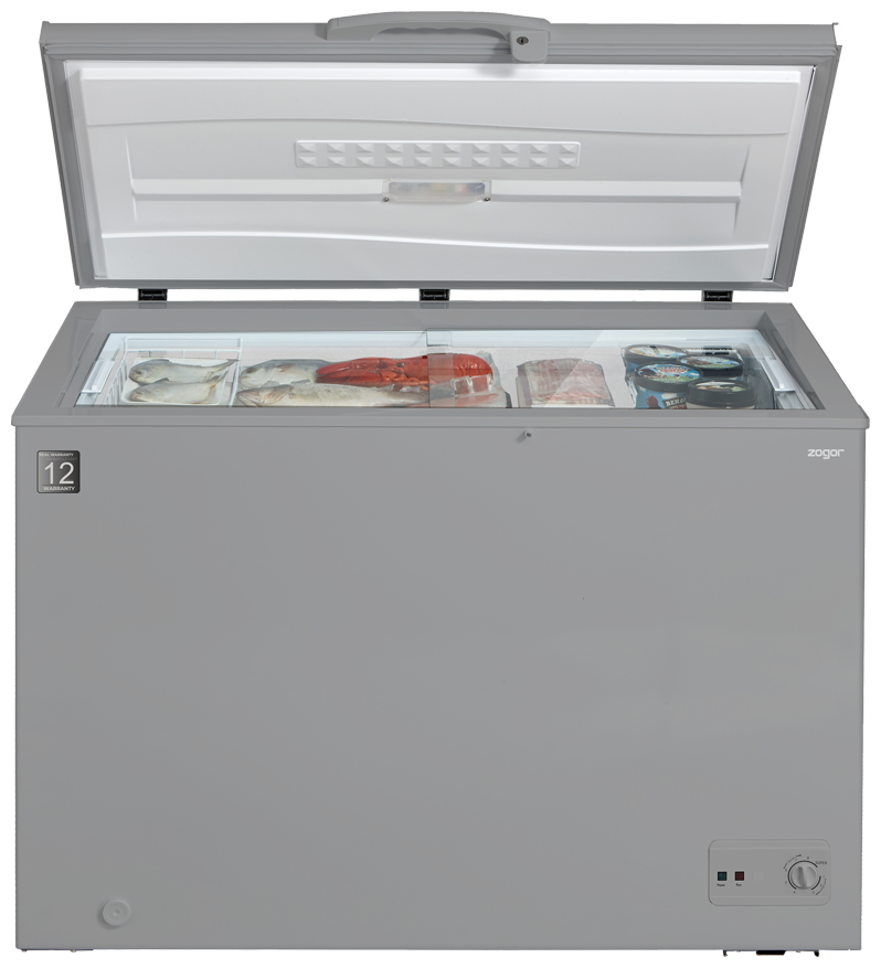 Zogor FZ380S - Chest Freezer -14ft - Silver