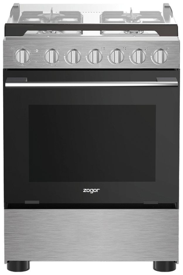 Zogor FGZ60X - Gas Cooker - 4 Burners - Stainless Steel