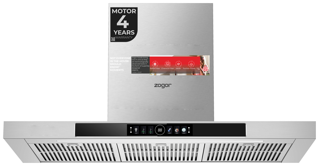 Zogor DTZ93X - 90cm - Cooker Hood - Stainless Steel