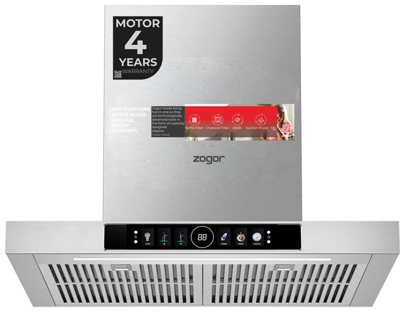 Zogor DTZ63X - 60cm - Cooker Hood - Stainless Steel