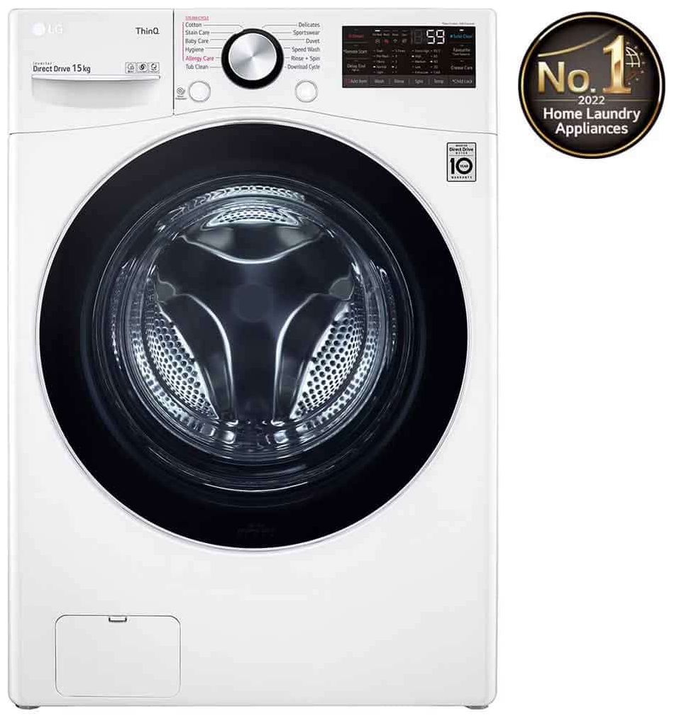 LG WL91H02PN - Front Loading - 15 kg - Inverter - White