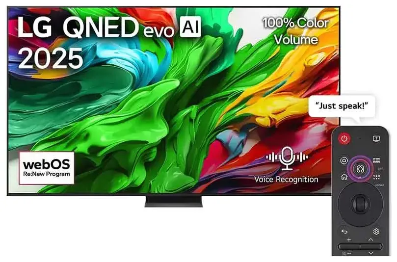 LG 100QNED86A6 - 100 Inch - 4K - QNED Mini-LED - 144 Hz - AI Magic Remote - webOS - Black - Frameless