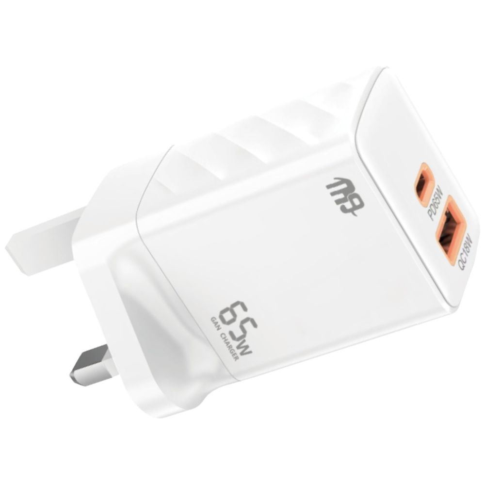 Nine CH 012 - Wall Charger - 2 in 1 - 65W - White 65W – 50,000 IQD Iraq