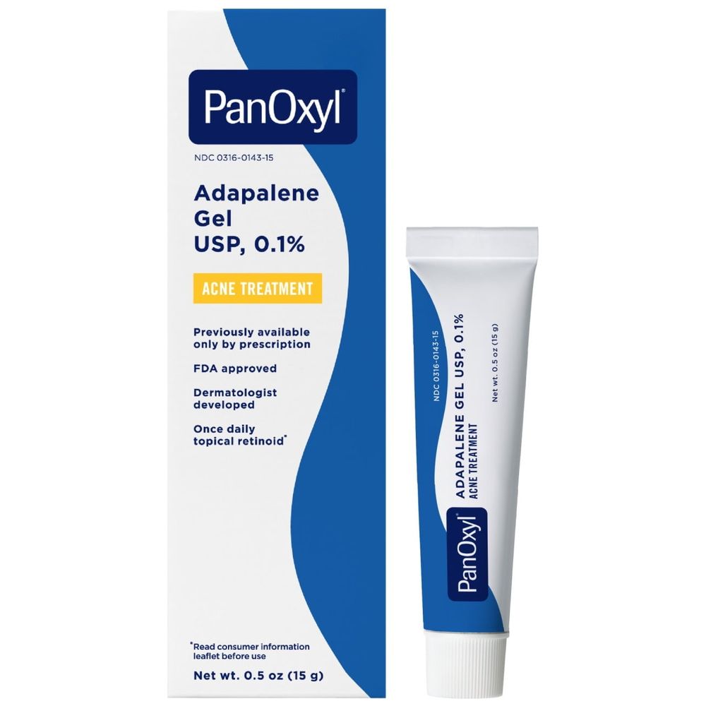 PanOxyl Adapalene Gel USP 0.1% Acne Treatment, 15G