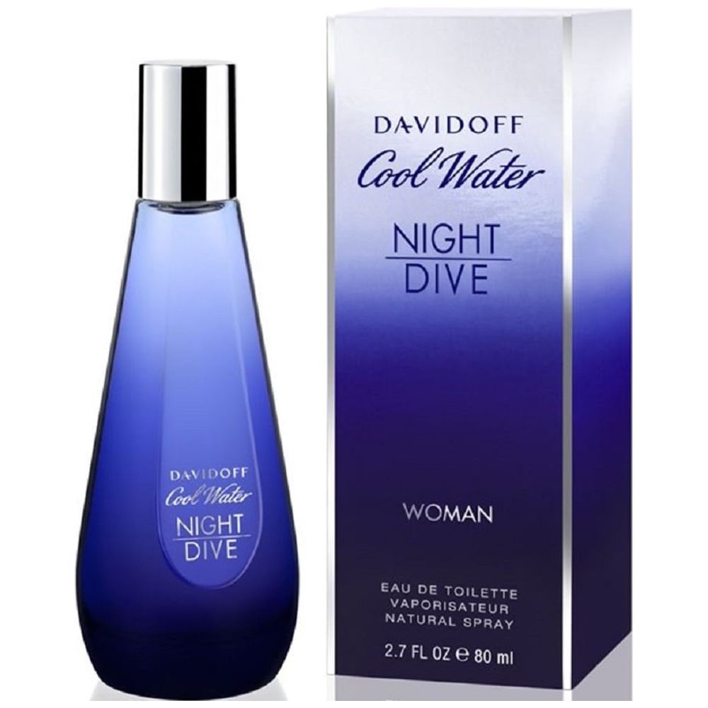 Cool Water Night Dive من Davidoff للنساء - أو دو تواليت، 80 ml