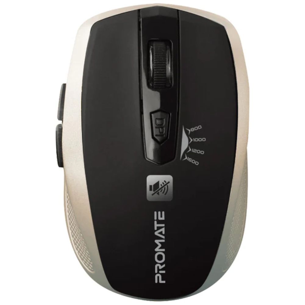 Promate Promate Breeze - Wireless Mouse - Up To 6 to 10 m - Gold 6-10m