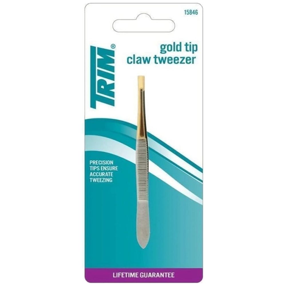 Gold Tipped Claw Tweezer - Trim