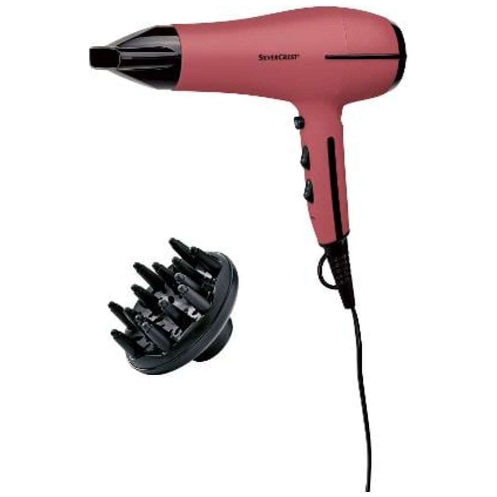 Silver Crest Silver Crest RS385S - Professional Ionic Hair Dryer - with Touch Sensor & Diffuser, 2300W - Pink