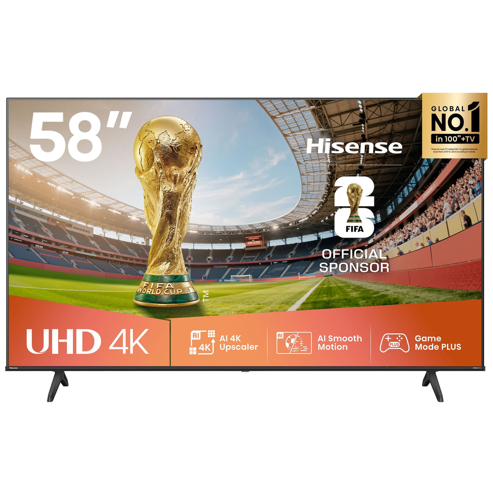 Hisense Hisense A61Q - 58 Inch - 4K - UHD - 60Hz - VIDAA - Black 58 Inch