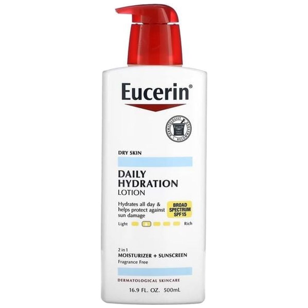 Eucerin Daily Hydration Lotion With SPF15+, 500 ml