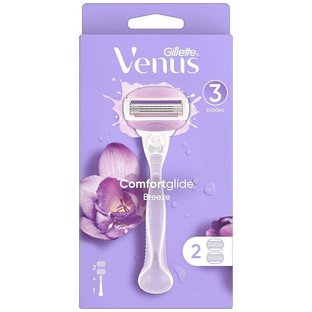 Elryan - Gilletteâ¯Venusâ¯ComfortGlideâ¯Breeze â 3-Blade Razor Set (Purple, 2 Pack) Default Title