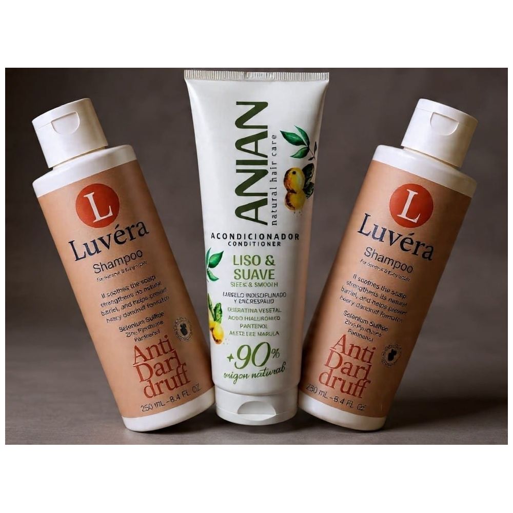Lavera Hair Care Package - Creamy Shampoo For Dandruff, Scalp & Hair Loss + Free Anian Hair Conditioner