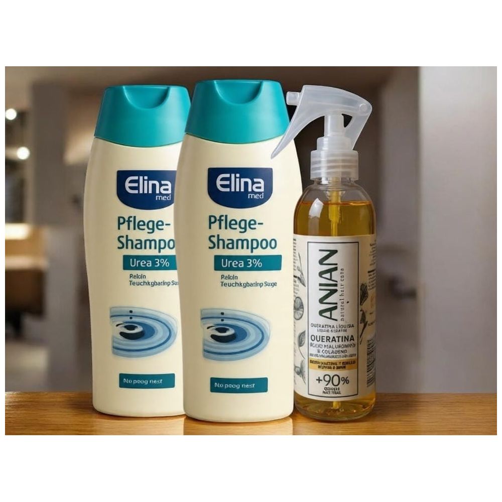 Elina med Hair & Scalp Care 2 Piece Set - 3% Urea Shampoo With Free Hair Spray