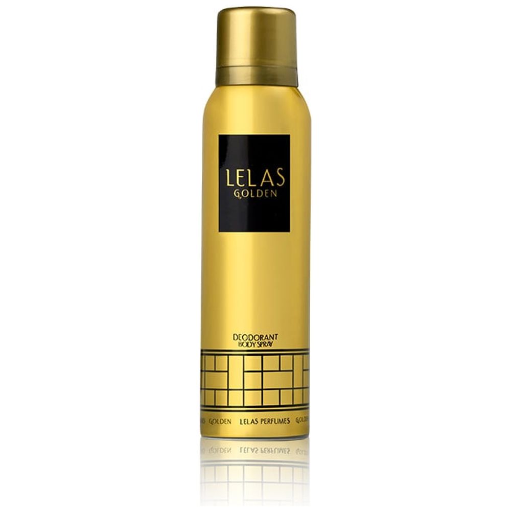 Golden by Lelas for Unisex - Deodorant Body Spray, 150 ml