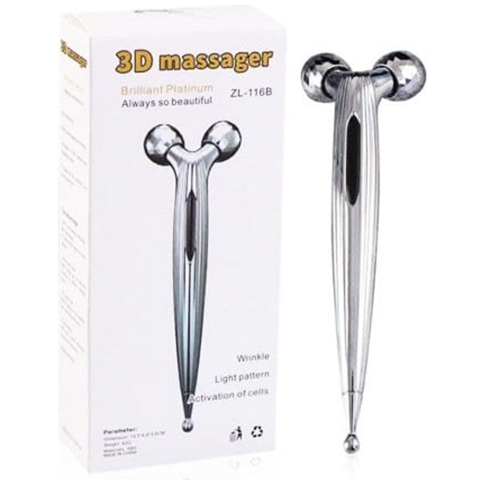Brilliant platinum 3D facial Massager - Silver