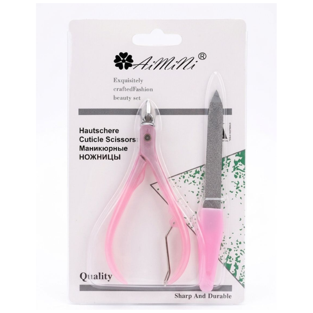 No Brand Nail clipper and file set - Baby Pink