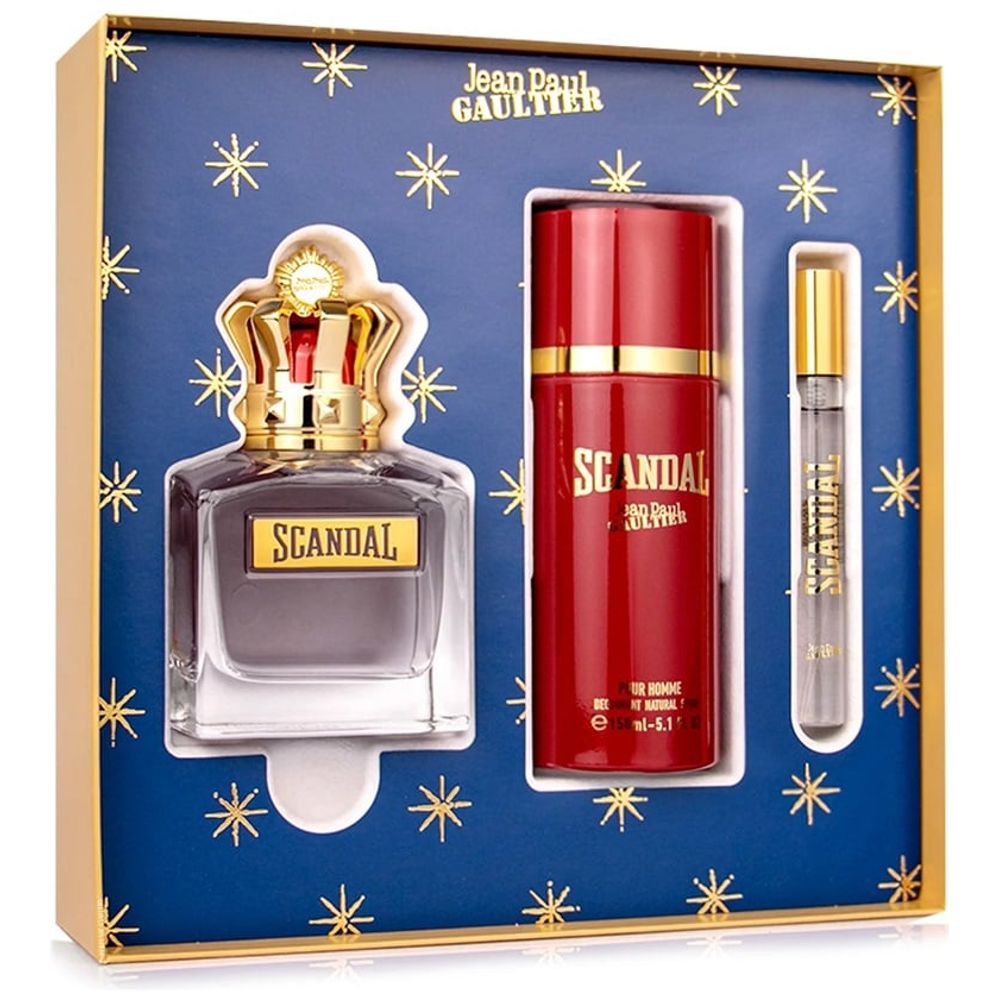 Jean Paul Gaultier Scandal Pour Homme Perfume Set for Men with Deodorant Stick - Mini Perfume