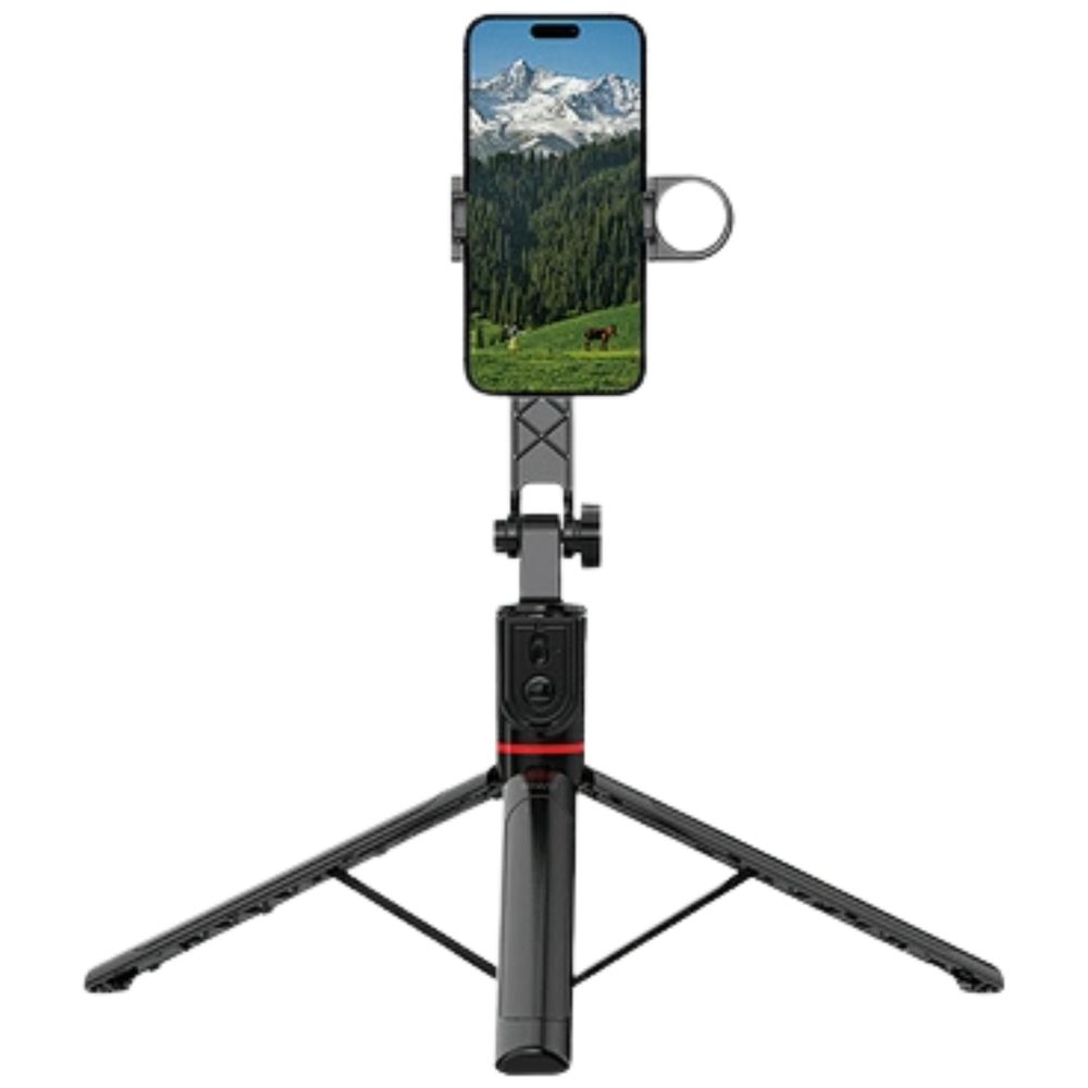 WiWU Wi SE015 - Bluetooth Selfie Stick & Tripod - Multi-Functional, Extendable up to 1.8m - 360° Rotation - LED Light - Black Extendable up to 1.8m, 360° Rotation, LED Light – 16,250 IQD Iraq