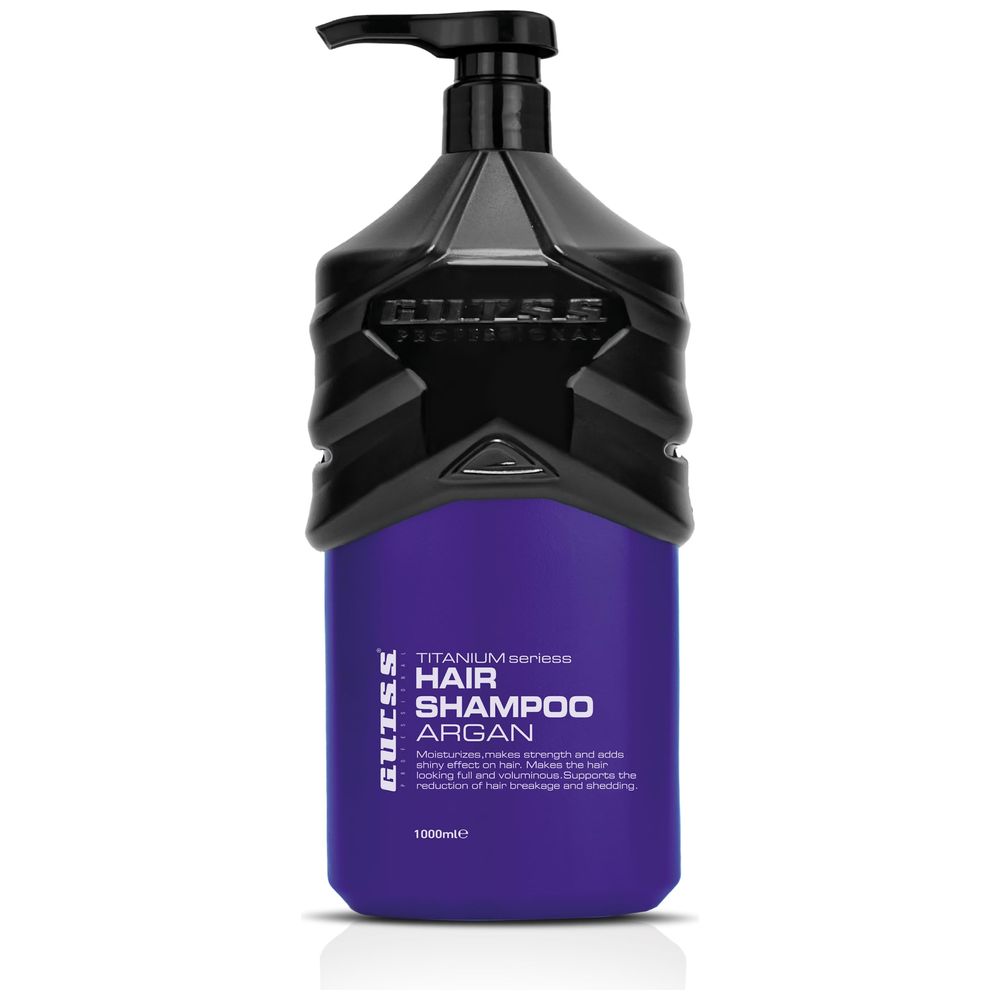 Gutss Argan Hair Shampoo - Cleanses, nourishes, and strengthens hair while adding natural shine, 1 L