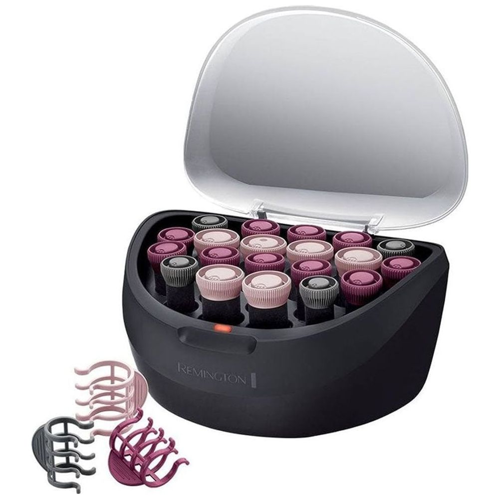 Remington Remington H5600 - Ionic Hot Hair Rollers Set - 20 Piece with Thermal Wax Core - Black 20 Piece