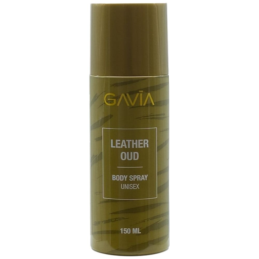 Gavia Leather oud Body Spray For Unisex ,150ml