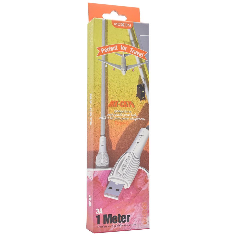 Moxom Moxom MX-CB79 - USB-C Cable - 1 m - White 1 m – 4,000 IQD Iraq