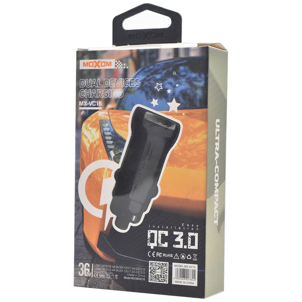 Moxom Moxom MX-VC15 - Car Charger - Black – 11,250 IQD Iraq