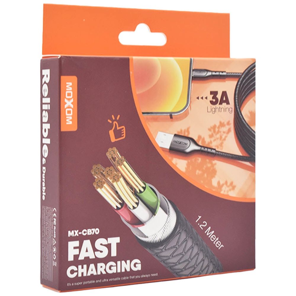 Moxom Moxom MX-CB70 - Cable For IPhone - 1.2 m - Black 1.2 m – 6,000 IQD Iraq