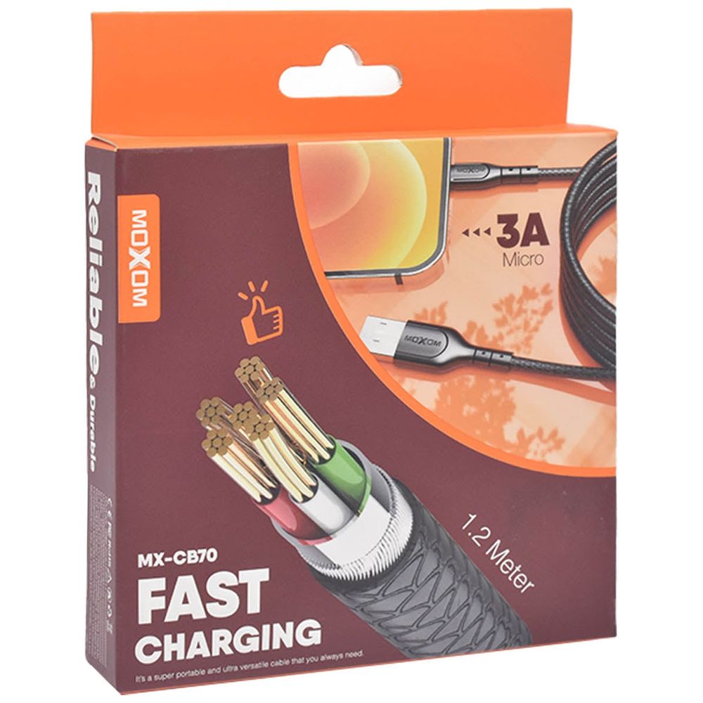 Moxom Moxom MX-CB70 - Cable USB To Micro USB - 1.2m 1.2 m – 6,000 IQD Iraq
