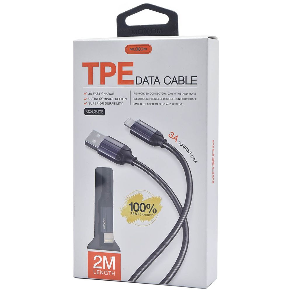 Moxom Moxom MX-CB108 - Cable For IPhone - 2 m - Black 2 m – 11,250 IQD Iraq