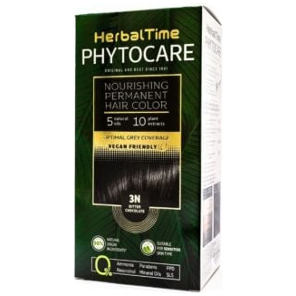 Herbal Time صبغة شعر دائمة مغذية خالية من الأمونيا - 3N