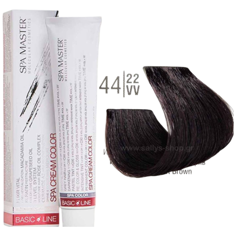 Spa Master Hair Colour Cream - Intensive Voilet Brown + Oxygen - 20 Vol