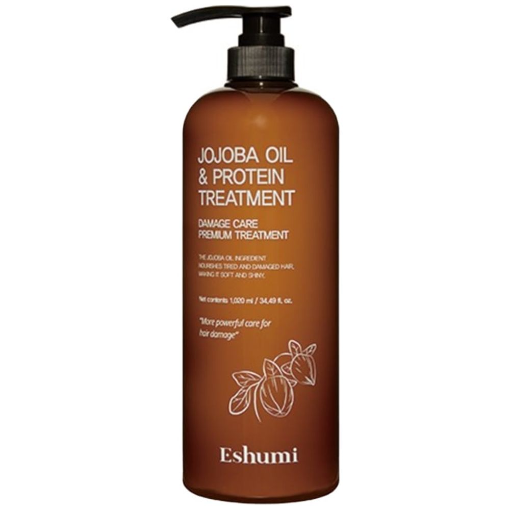 Eshumi شامبو زيت الجوجوبا والبروتين - يصلح ويقوي الشعر التالف، 1020 مل