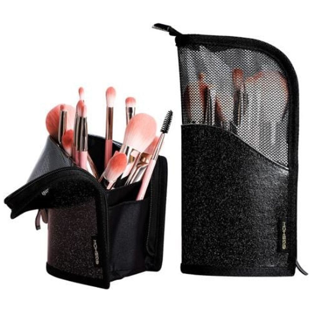 إيغ شو مجموعة فرش مكياج - 15 قطعة - أسود