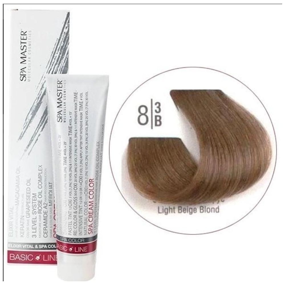 Spa Master Hair Colour Cream - Light Biege Blond + Oxygen - 30 Vol