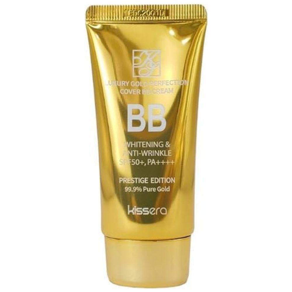 Kissera كريم بي بي المثالي الذهبي للتغطية والتبييض ومكافحة التجاعيد - 50ml