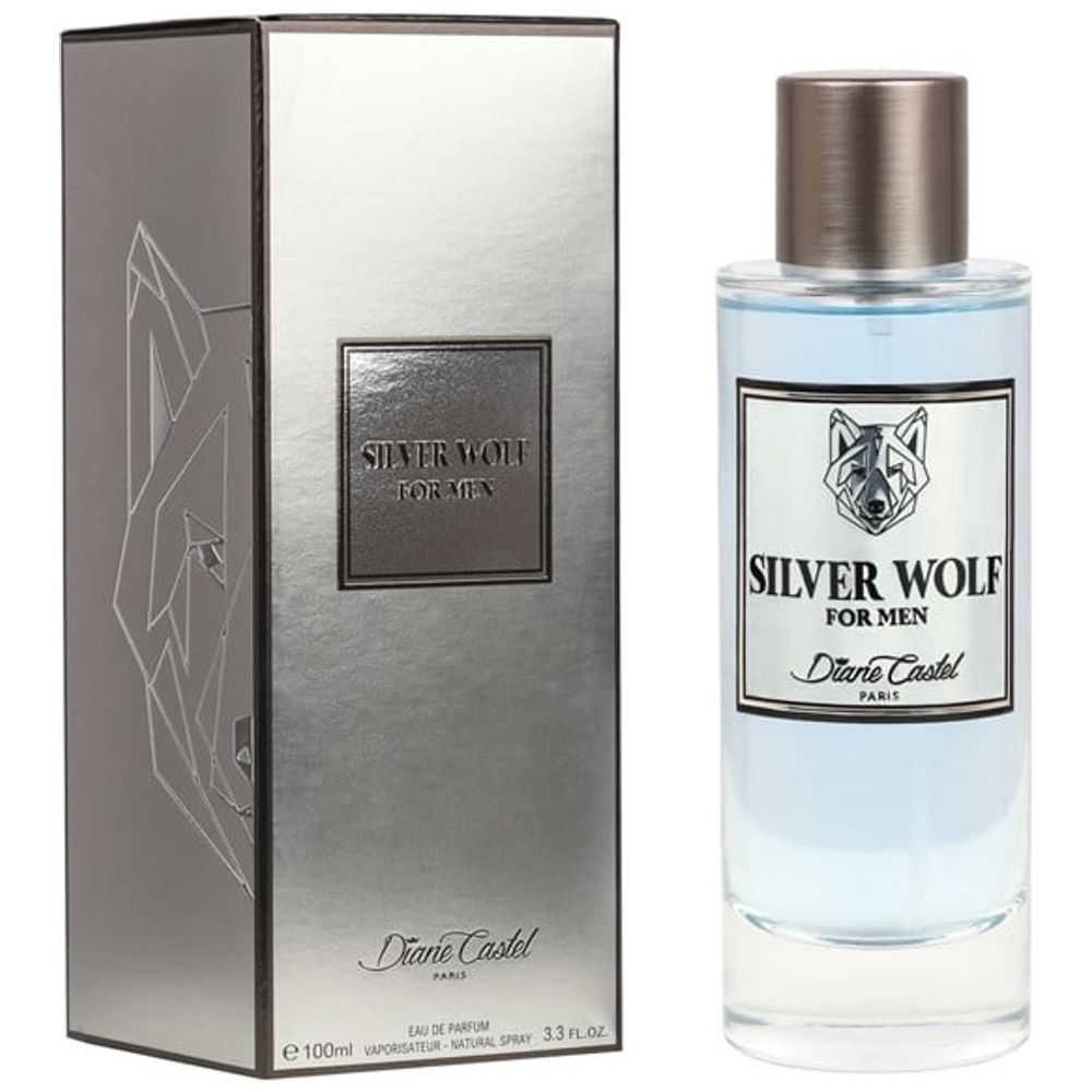 Silver Wolf by Diane Castel for Men - Eau de Parfum, 100 ml