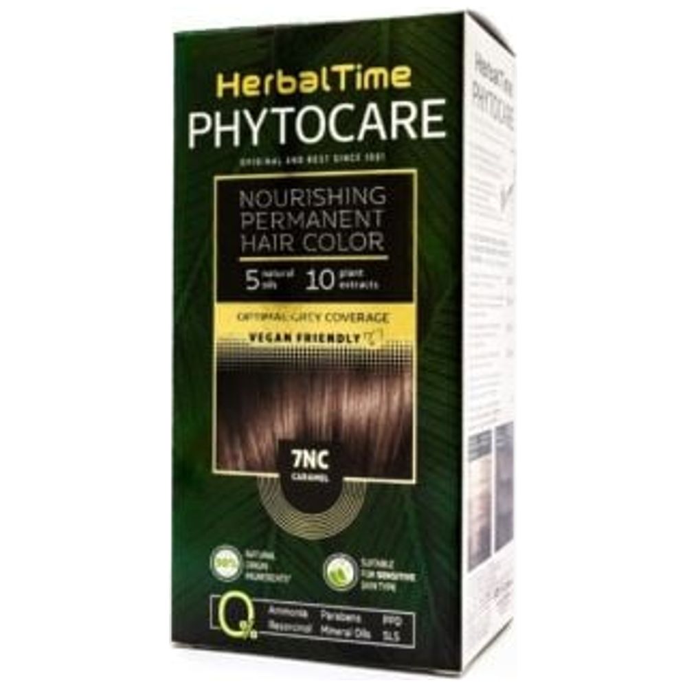 Herbal Time صبغة شعر دائمة مغذية خالية من الأمونيا - 7NC