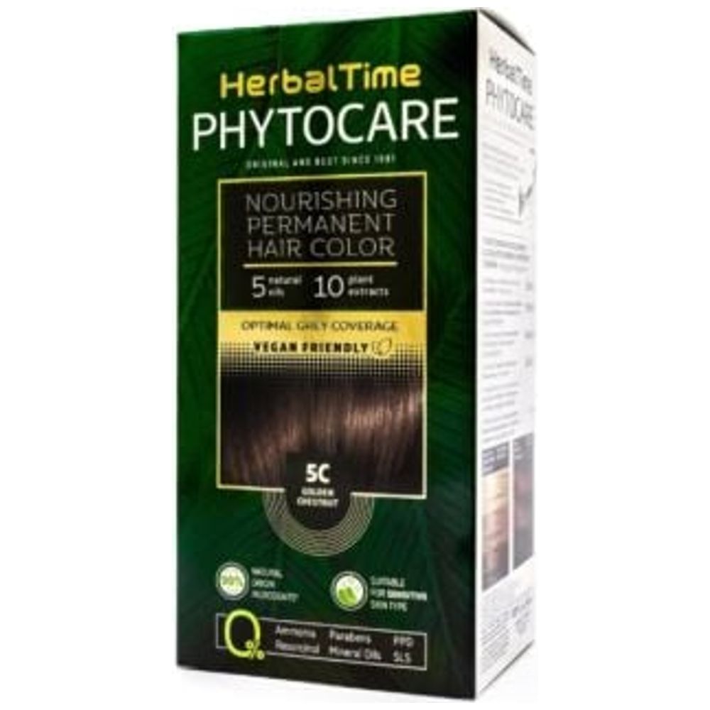 هربال تايم صبغة شعر دائمة مغذية بدون أمونيا - 5C