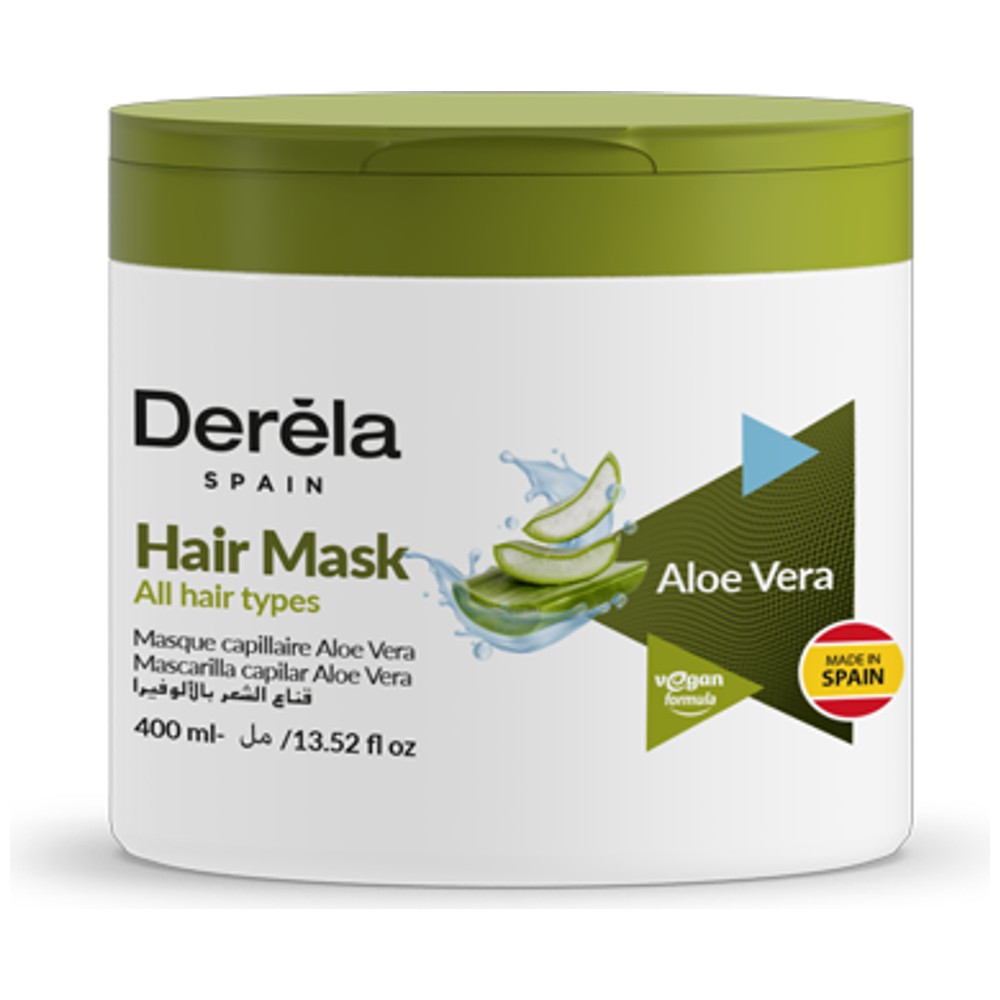 Derela Spain قناع شعر الألوفيرا - لجميع أنواع الشعر، 400 مل