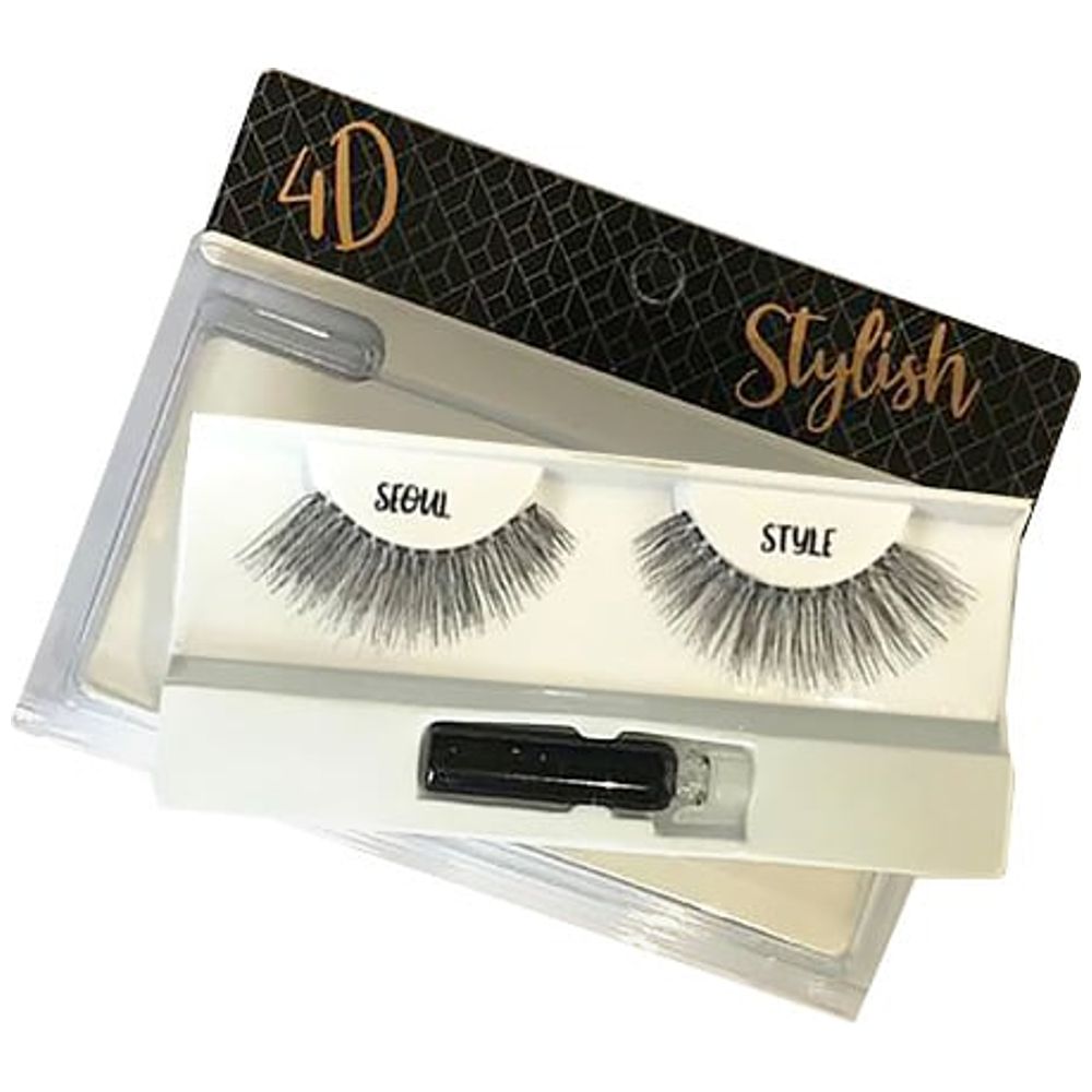 Dr. Aal Natural Hair False Lashes In Seoul 4D Style with Adhesive Set