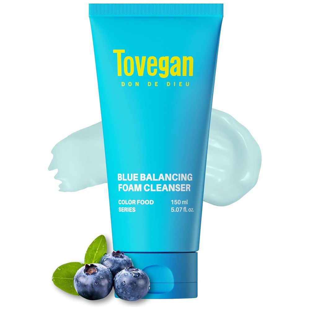 Tovegan سلسلة كولورفود غسول رغوي أزرق موازن، 150ml