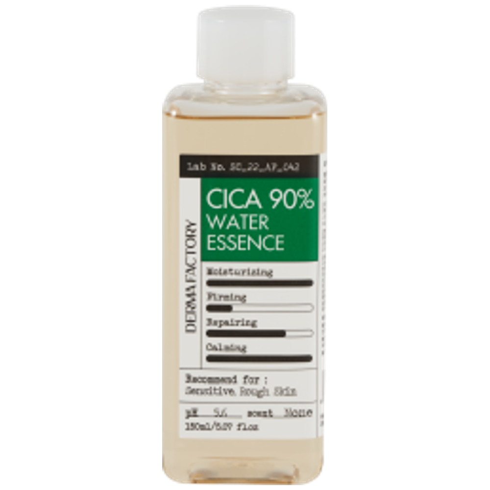 Derma Factory Cica 90% Water Essence يوفر الترطيب ويعالج الحساسية مناسب للبشرة الحساسة والمتهيجة، 150 ml