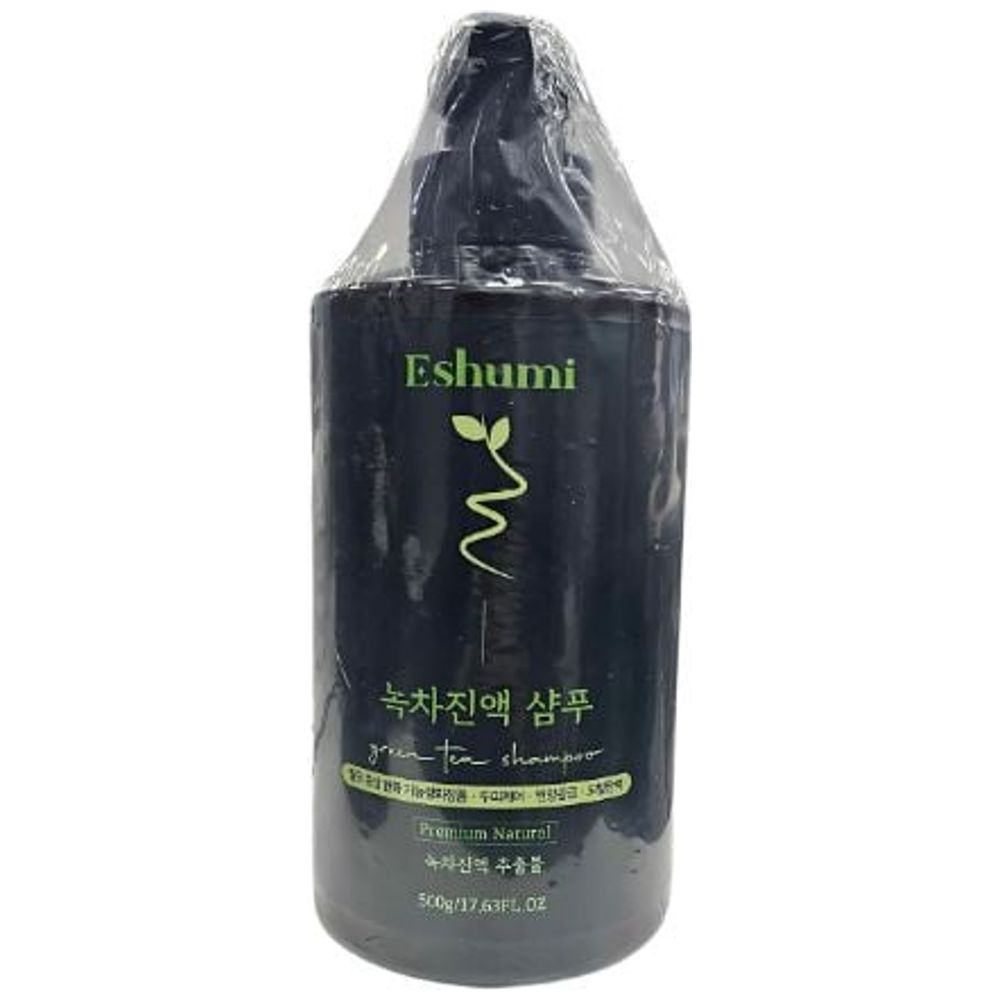 Eshumi شامبو الشاي الأخضر - مضاد لتساقط الشعر، 500ml