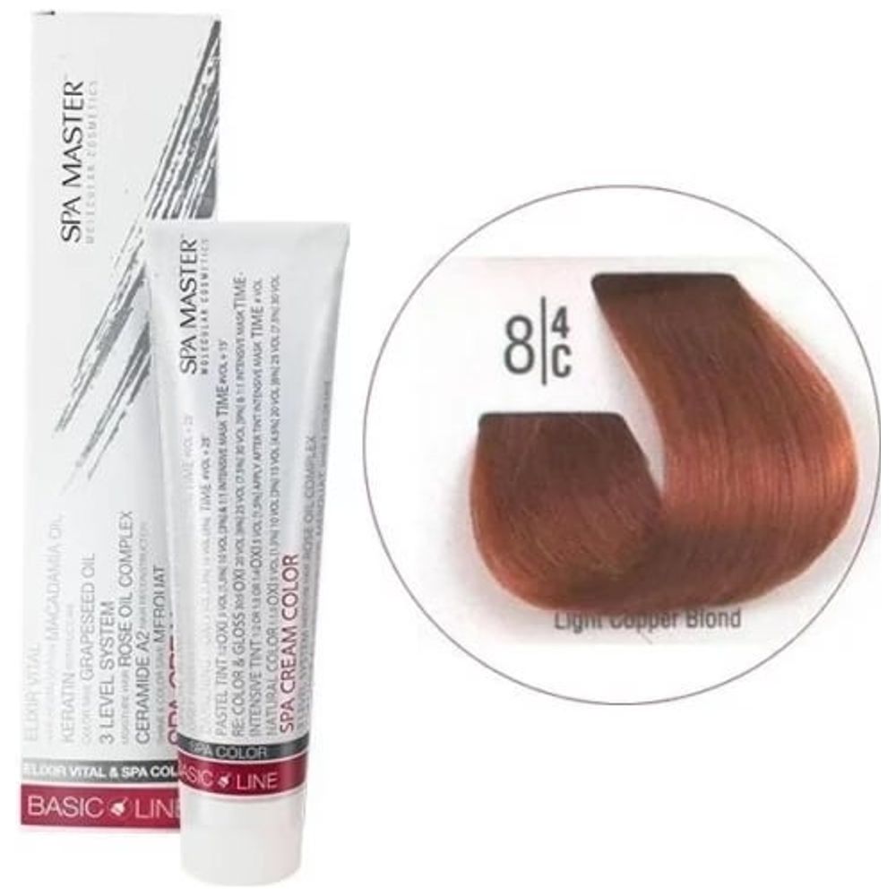 Spa Master Hair Colour Cream - Light Copper Blond  + Oxygen - 30 Vol