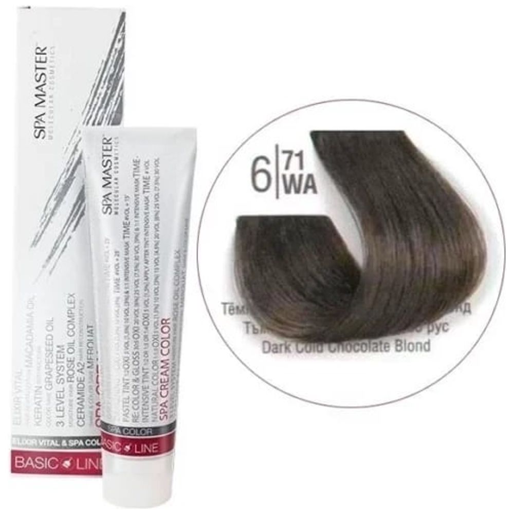 Spa Master Hair Colour Cream - Dark Cold Chocolate Blond + Oxygen - 20 Vol
