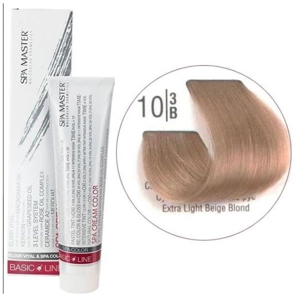 Spa Master Hair Colour Cream - Extra Light Biege Blond  + Oxygen - 30 Vol
