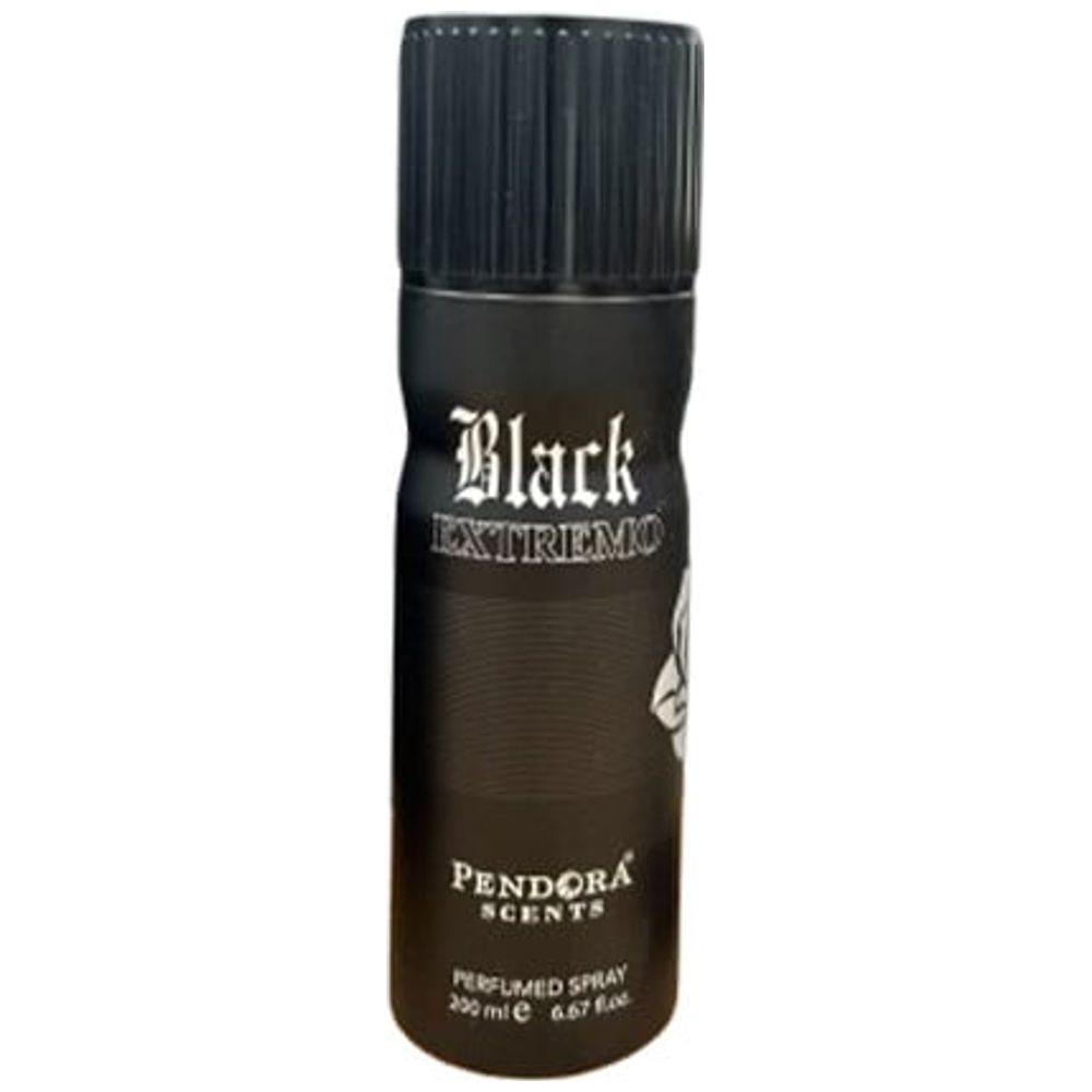Black Extremo by Pendora Scents for Men - Deodorant Body Spray,  200 ml